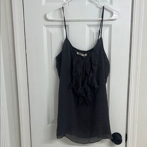 Old Navy Gray Fringe Trim Camisole Tank Top Women’s Size XL Layering Essential